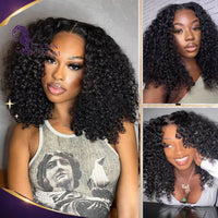 Golden Premium 13x6 Jerry Curly  Wig –  TRANSPARENT Lace Frontal | Invisible Knots | Virgin Human Hair | Natural Black