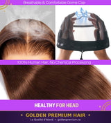 Golden PH Three-Go™ 13x6 Glueless Body Wave Human Hair Wig | Natural Black, No Glue Needed, Adjustable Drawstring, Lace Front