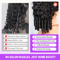Golden Premium CrownFit™ 13×6 Transparent  Lace Glueless Burmese Curly Wig | Finger Coil Ends | Adjustable Drawstring | 100% Indian Human Hair