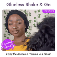 Golden Premium Curly Bang Wig – Water Wave | Minimalist Lace | Beginner Friendly