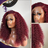 Golden Premium 13x6 Jerry Curly  Wig –  TRANSPARENT Lace Frontal | Invisible Knots | Virgin Human Hair | Natural Black