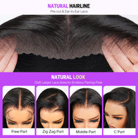 18"=$199.99 13x6 Three-Go™ Glueless Wig With Drawstring 100% Human Hair Wig
