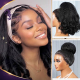 Golden Premium 250% Super Dense Burmese Curly Ponytail – Finger Coil Ends | 100% Human Hair Extension | Invisible Drawstring Band