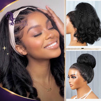 Golden Premium 250% Super Dense Burmese Curly Ponytail – Finger Coil Ends | 100% Human Hair Extension | Invisible Drawstring Band