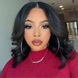 GOLDEN PREMIUM Caramel/BLACK /ORANGE Glow Bob — Ombre Body Wave Bob Wig