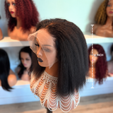 Golden Premium LuxeBob™ 13×6 Transparent Lace Straight Bob Wig – 14" Natural Black