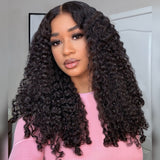 Golden Premium CrownFit™ 13×6 Transparent  Lace Glueless Burmese Curly Wig | Finger Coil Ends | Adjustable Drawstring | 100% Indian Human Hair