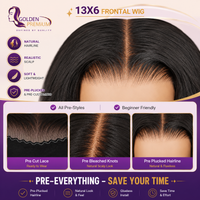 Golden Premium CrownFit™ 13×6 Transparent  Lace Glueless Burmese Curly Wig | Finger Coil Ends | Adjustable Drawstring | 100% Indian Human Hair