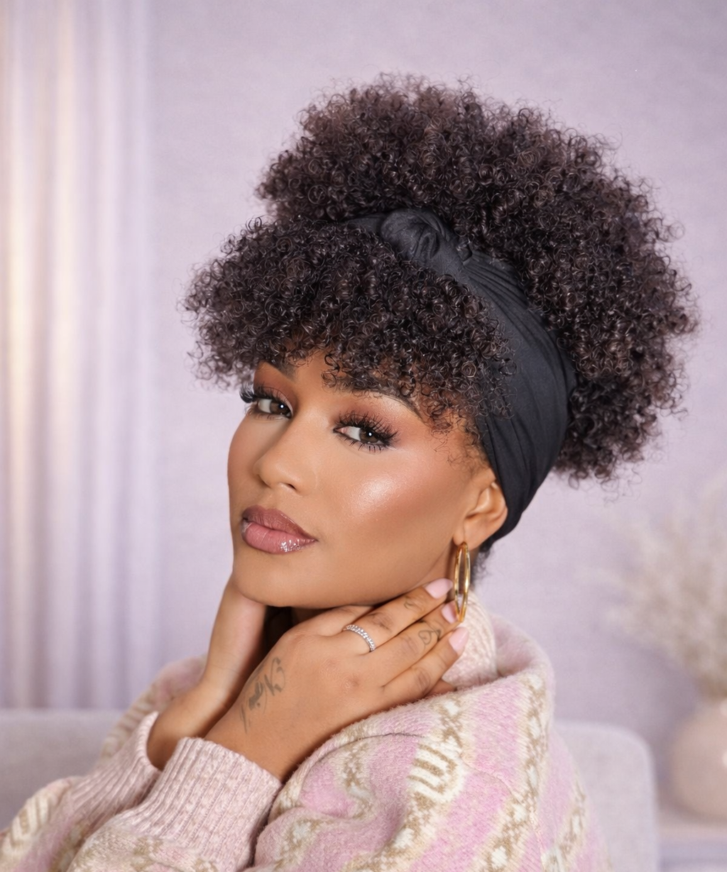 GPH-KINKY CURLY HEADBAND WIG 10001