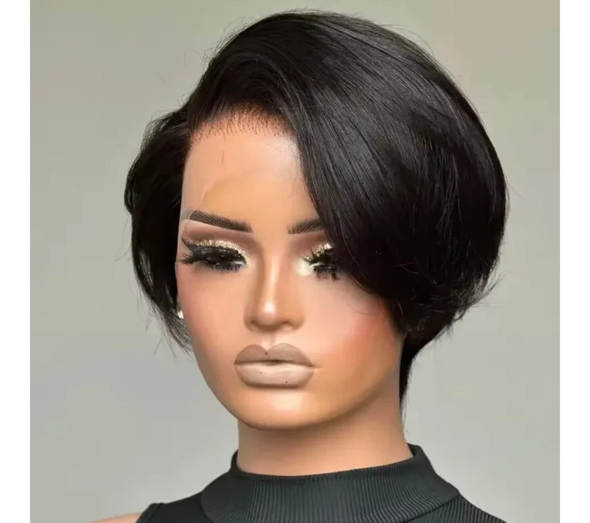 Golden Premium ParisBob™ 13x6 frontal Transparent Lace Pixie Bob Wig