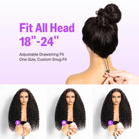 Golden Premium Zero-Wear™ Truly Snap & Go transparent Lace Wig Water Wave CURLY 13x6 Glueless 100% Human Hair Wigs Seamless Fit All Skins