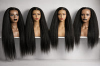Luxury Italian Yaki Straight Glueless Lace Front Wig