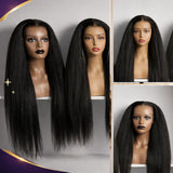 Golden Premium CrownFit™ 13×6 Glueless Wig Yaki Straight | Adjustable Drawstring | 100% Human Hair