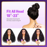 Golden Premium BraidLuxe™ 13×6 HD Lace Glueless Boho Braids Wig | Deep Curly | 250% Density | Drawstring | 100% Human Hair
