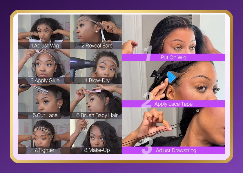 Golden Premium BraidLuxe™ 13×6 HD Lace Glueless Boho Braids Wig | Deep Curly | 250% Density | Drawstring | 100% Human Hair