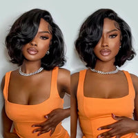 GOLDEN PREMIUM Caramel/BLACK /ORANGE Glow Bob — Ombre Body Wave Bob Wig