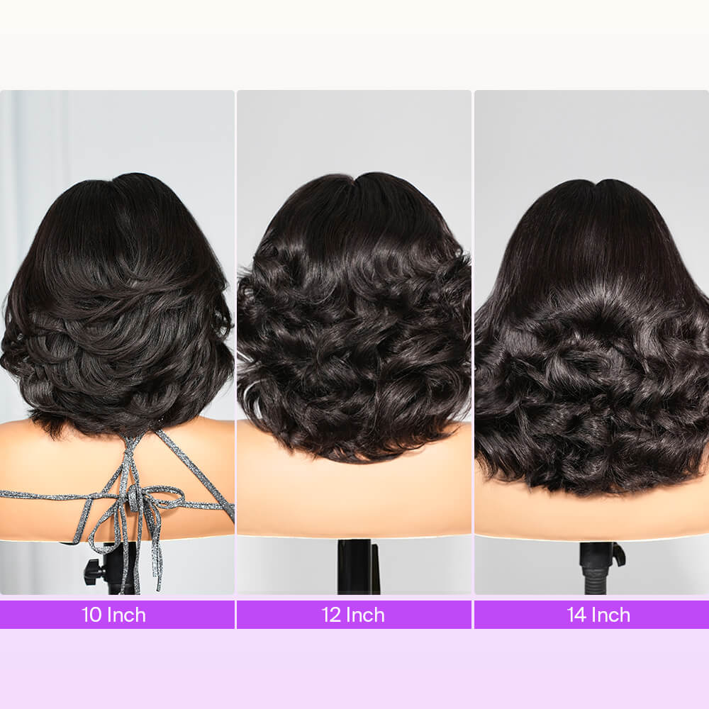 golden premium 13X4 Invisible Knots Short Body Wave Bob Wigs With CLOSURE Lace Natural Hairline
