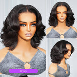 golden premium 13X4 Invisible Knots Short Body Wave Bob Wigs With CLOSURE Lace Natural Hairline