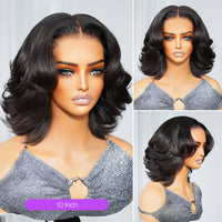 golden premium 13X4 Invisible Knots Short Body Wave Bob Wigs With CLOSURE Lace Natural Hairline