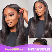18"=$199.99 13x6 Three-Go™ Glueless Wig With Drawstring 100% Human Hair Wig