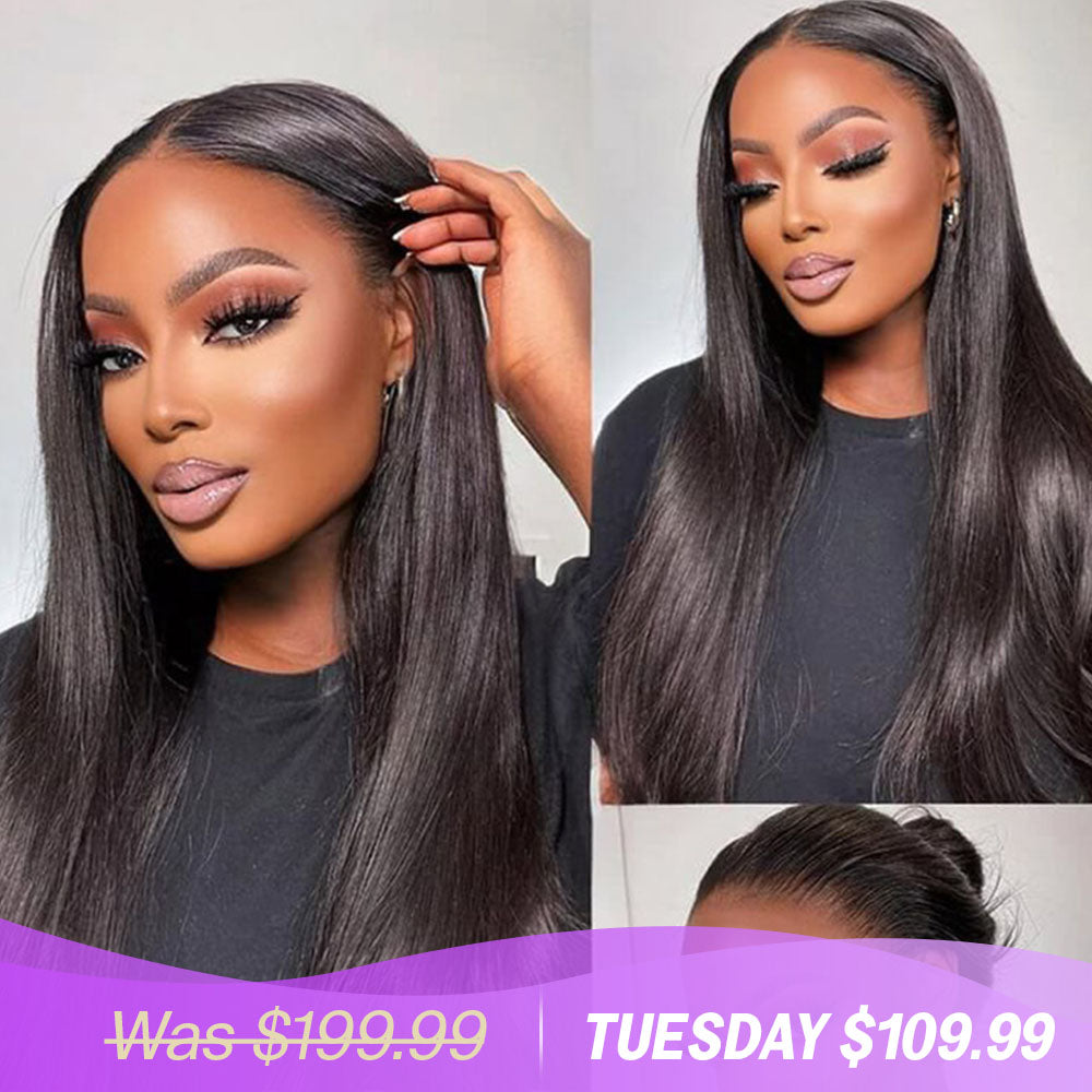 18"=$199.99 13x6 Three-Go™ Glueless Wig With Drawstring 100% Human Hair Wig