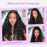 Golden Premium Zero-Wear™ Truly Snap & Go transparent Lace Wig Water Wave CURLY 13x6 Glueless 100% Human Hair Wigs Seamless Fit All Skins