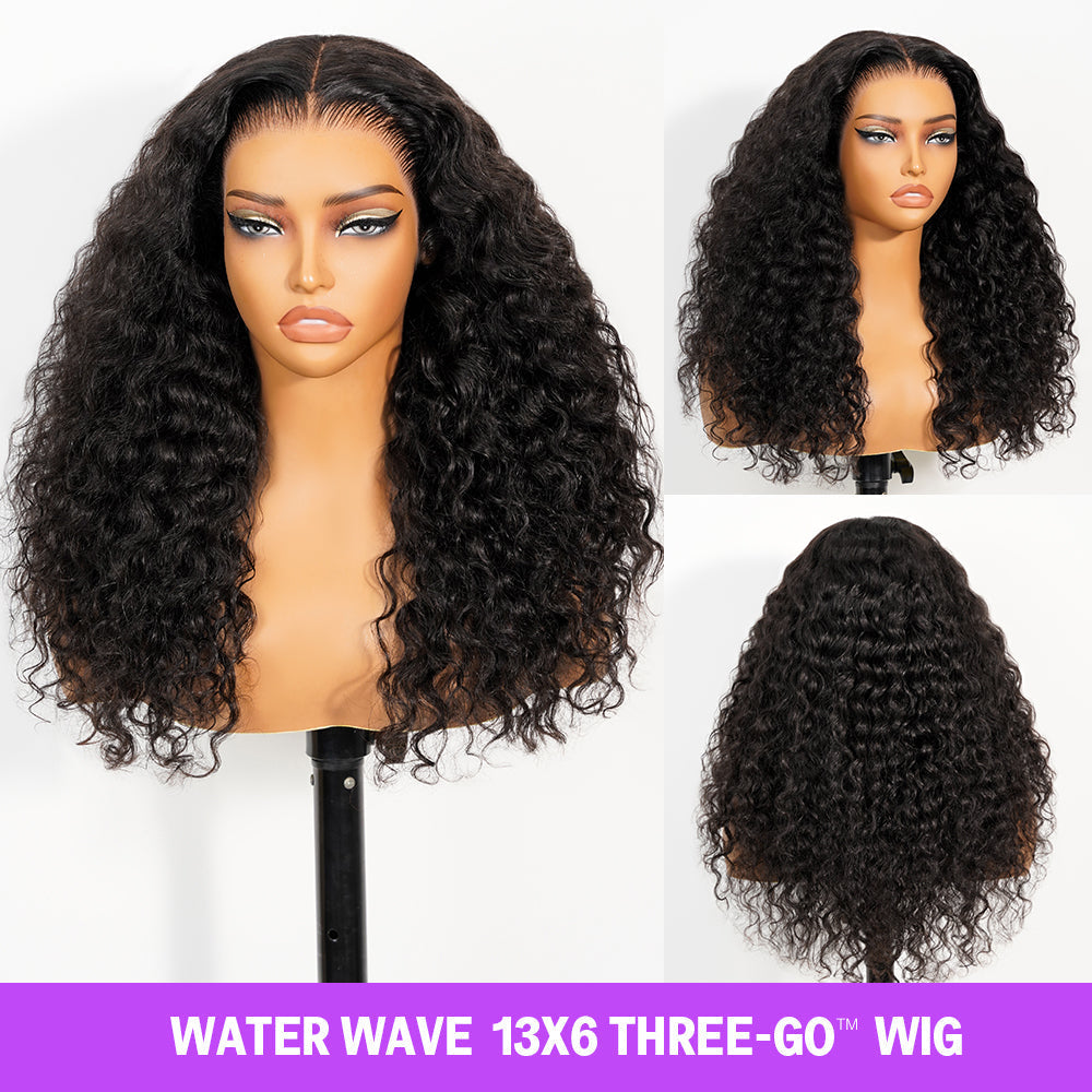 18"=$199.99 13x6 Three-Go™ Glueless Wig With Drawstring 100% Human Hair Wig